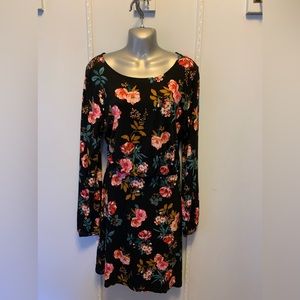 Loft long sleeve dress 10, elastic gathered waist.